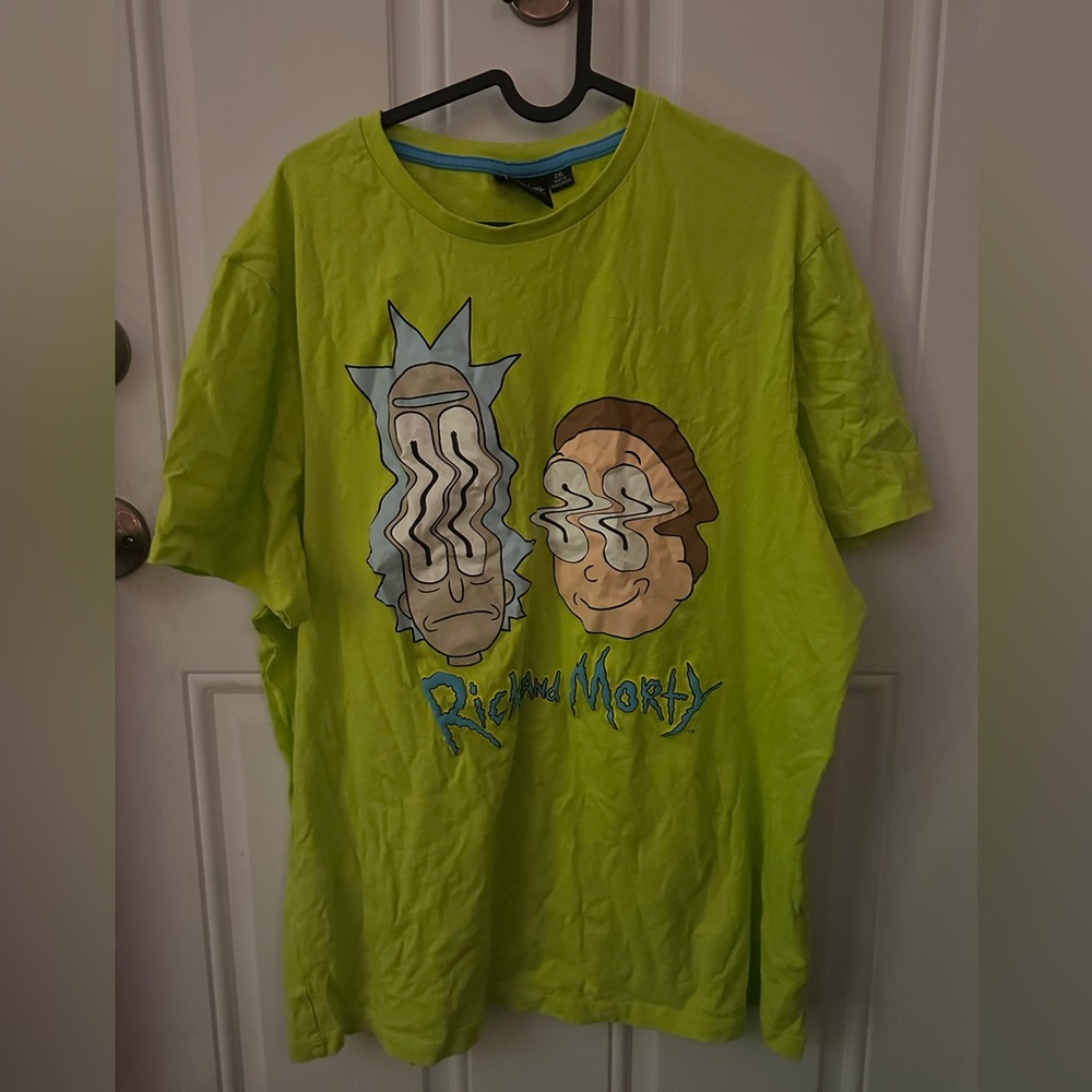 Bright Green Rick and Morty Tee